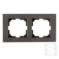 Рамка на 2 поста горизверт. монтаж Arvia Electric KAREN Антрацит (20 06 2000 022)